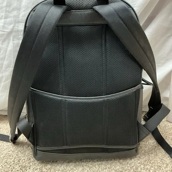 Michael Kors Black Pebbled Leather Multi-Pocket Backpack